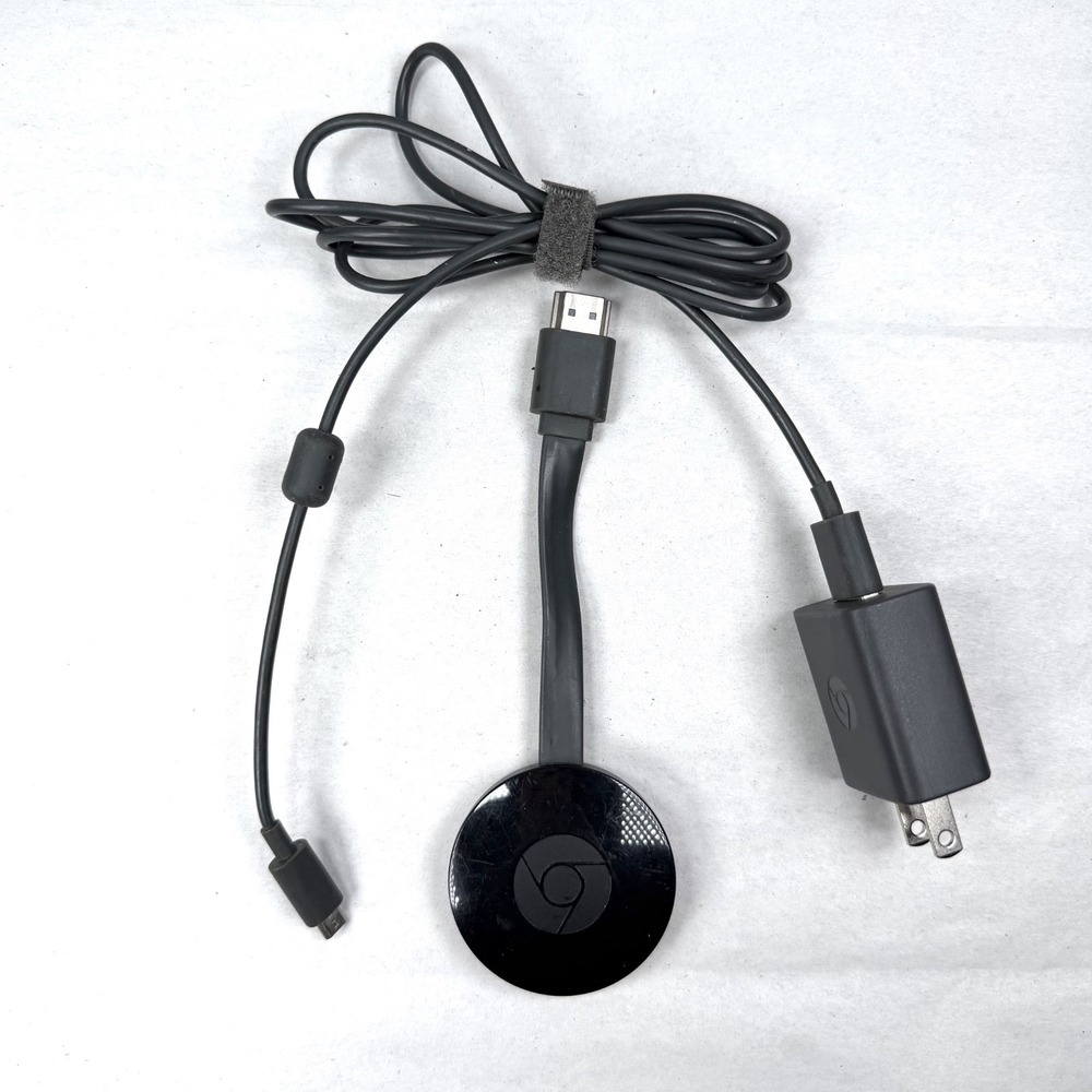 Google Chromecast 3rd Gen 1080p Media Streamer Black NC2-6A5 With HDMI & Cable